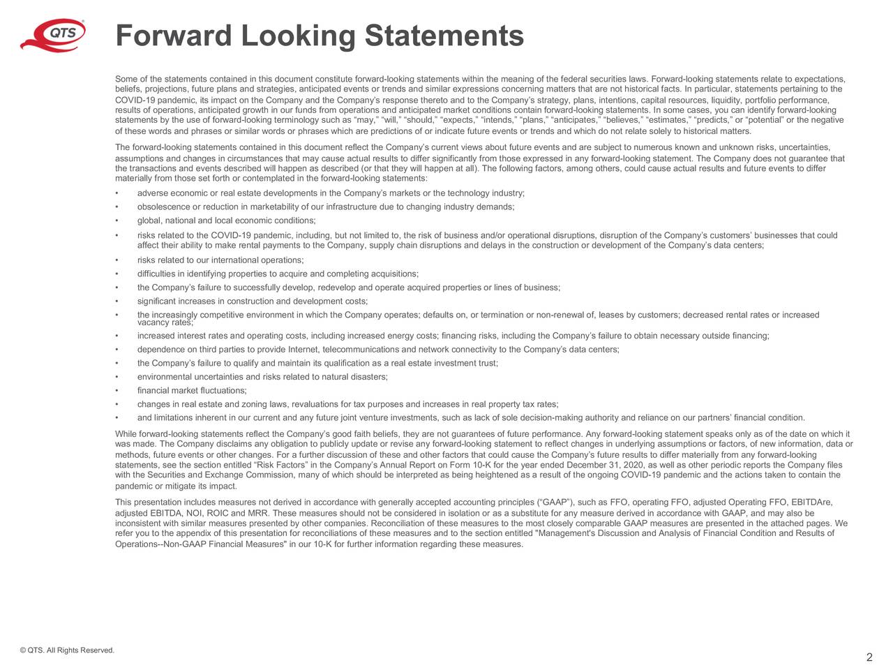 QTS Realty Trust (QTS) Investor Presentation Slideshow (NYSEQTS