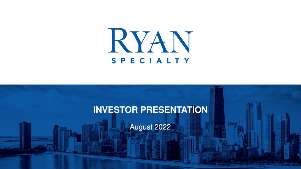 Ryan Specialty Holdings Ryan Investor Presentation Slideshow Nyseryan Seeking Alpha 