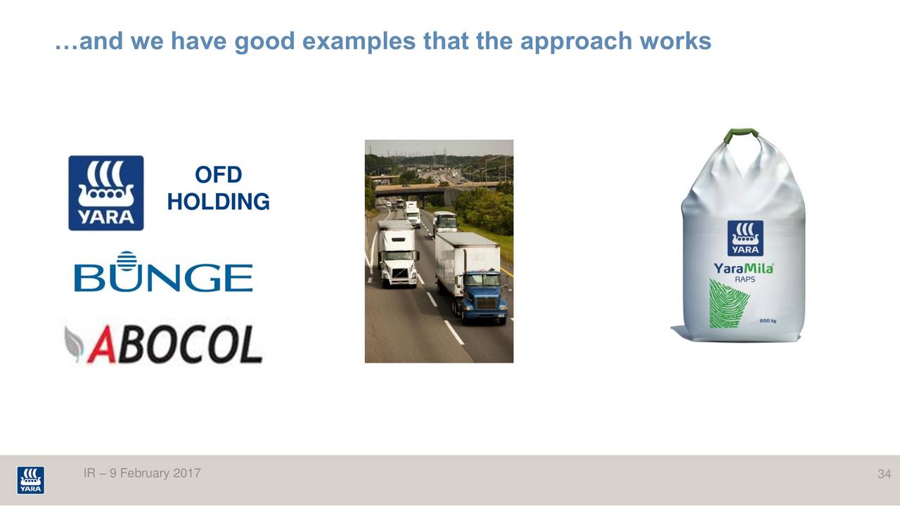 Yara International ASA ADR 2016 Q4 - Results - Earnings Call Slides