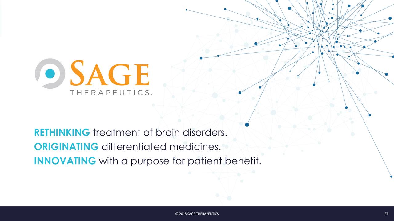 Sage Therapeutics 2017 Q4 Results Earnings Call Slides (NASDAQSAGE