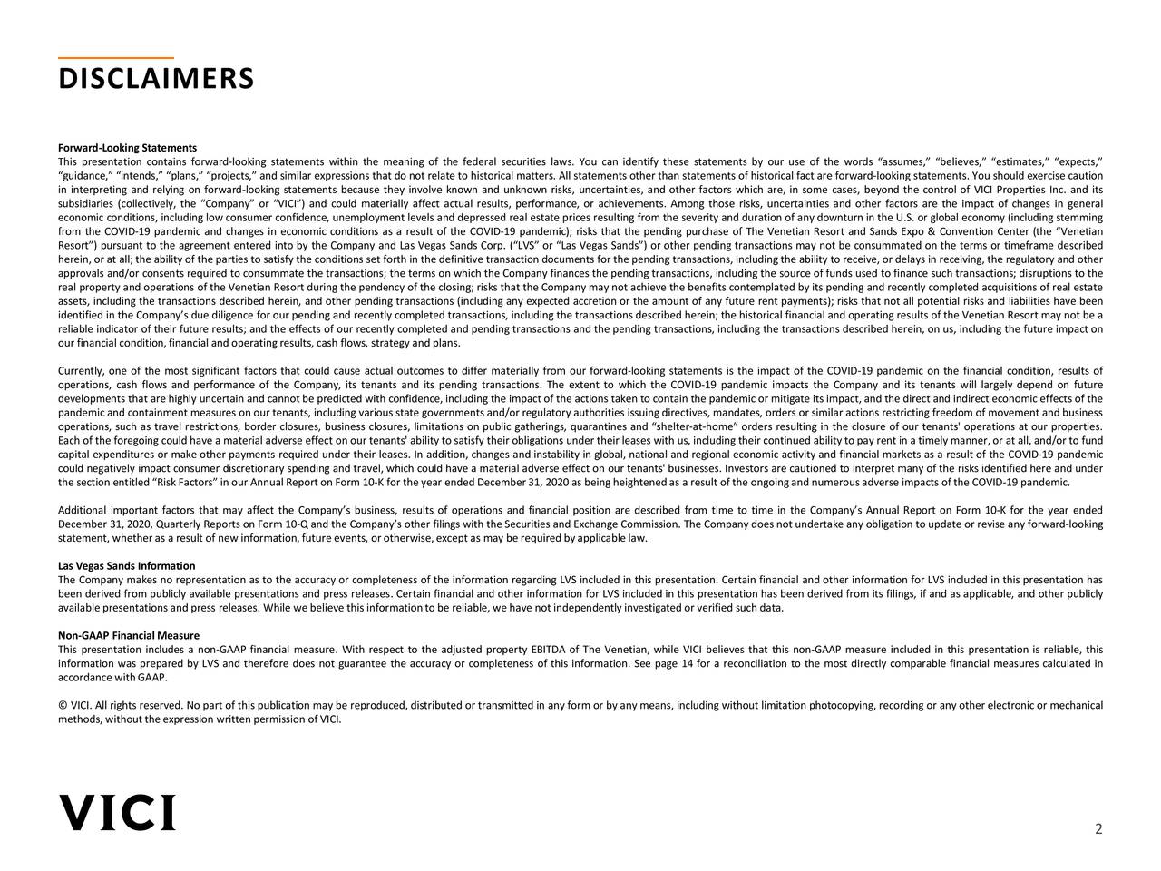 VICI Properties (VICI) Updates on Resort Acquisition