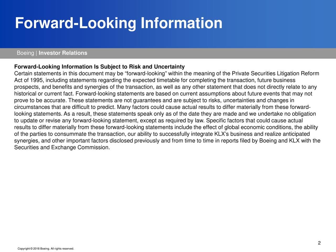 Forward-Looking Information
