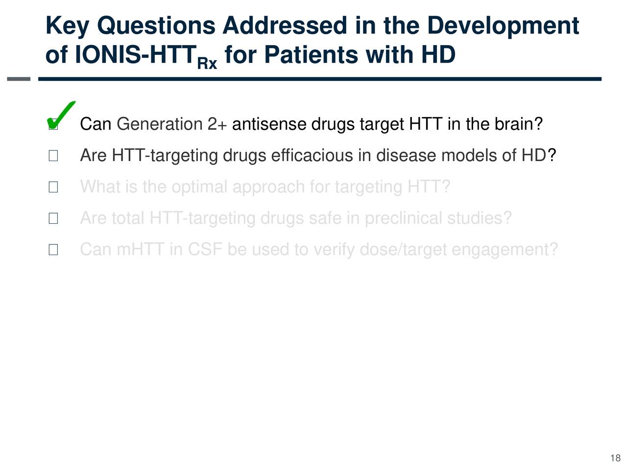 Ionis Pharmaceuticals (IONS) Topline IONISHTT Rx (RG6042) Phase 1/2