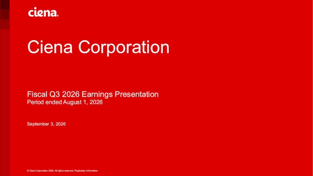 Alpha Call Ciena Corporation 2026 Q3 - Results - Earnings Call Presentation (NYSE ...