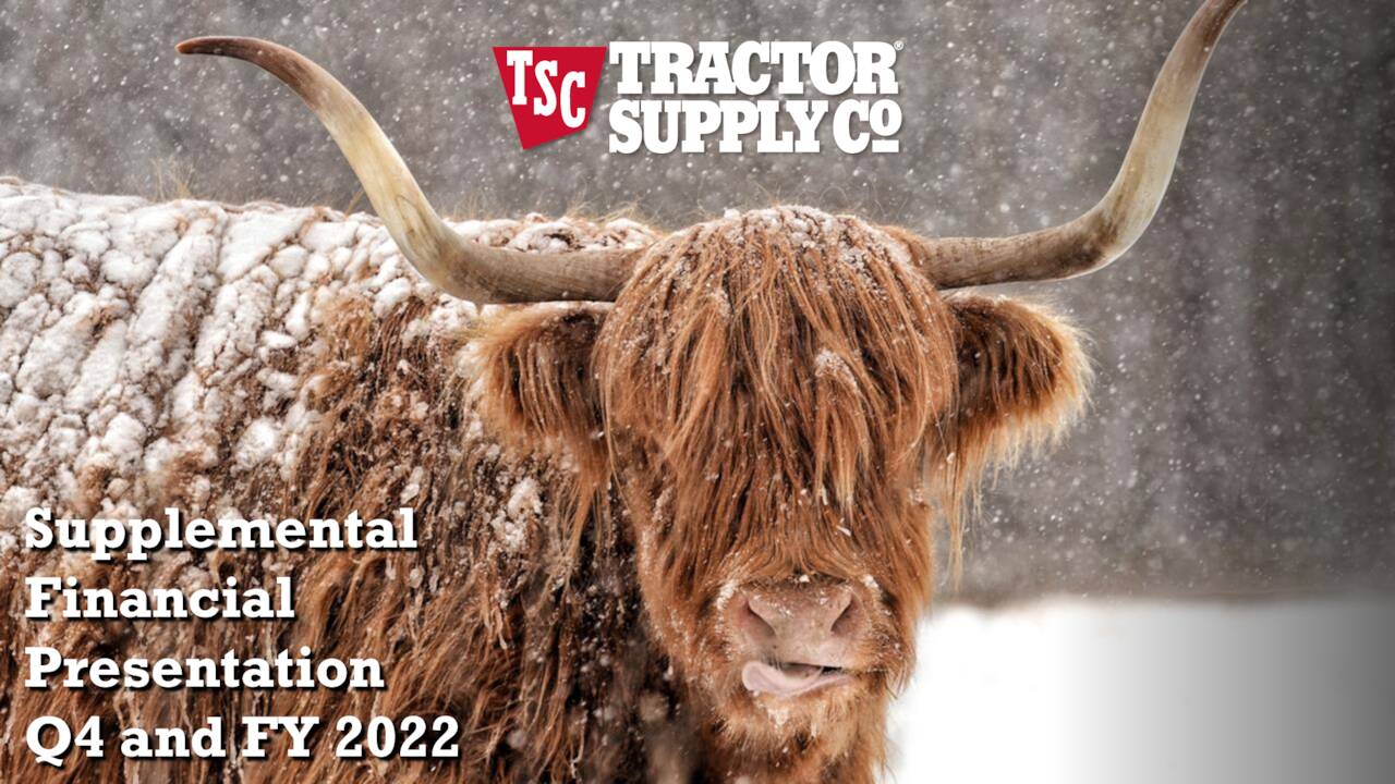 Tractor Supply Earnings Call Transcript