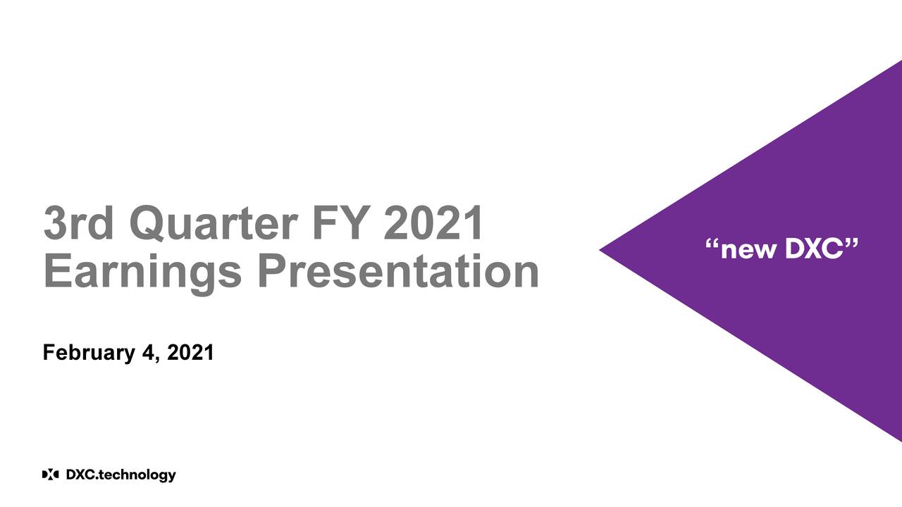 DXC Technology Company 2021 Q3 Results Earnings Call Presentation