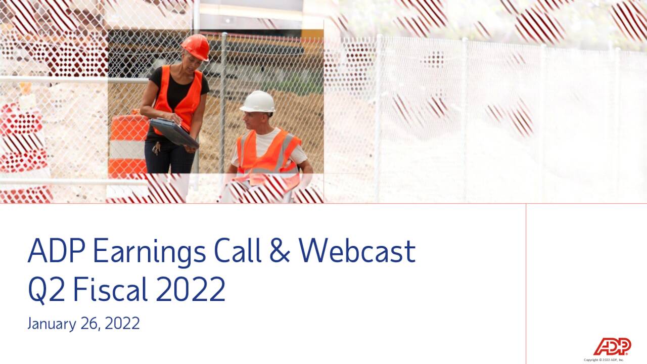 Automatic Data Processing, Inc. 2022 Q2 - Results - Earnings Call ...