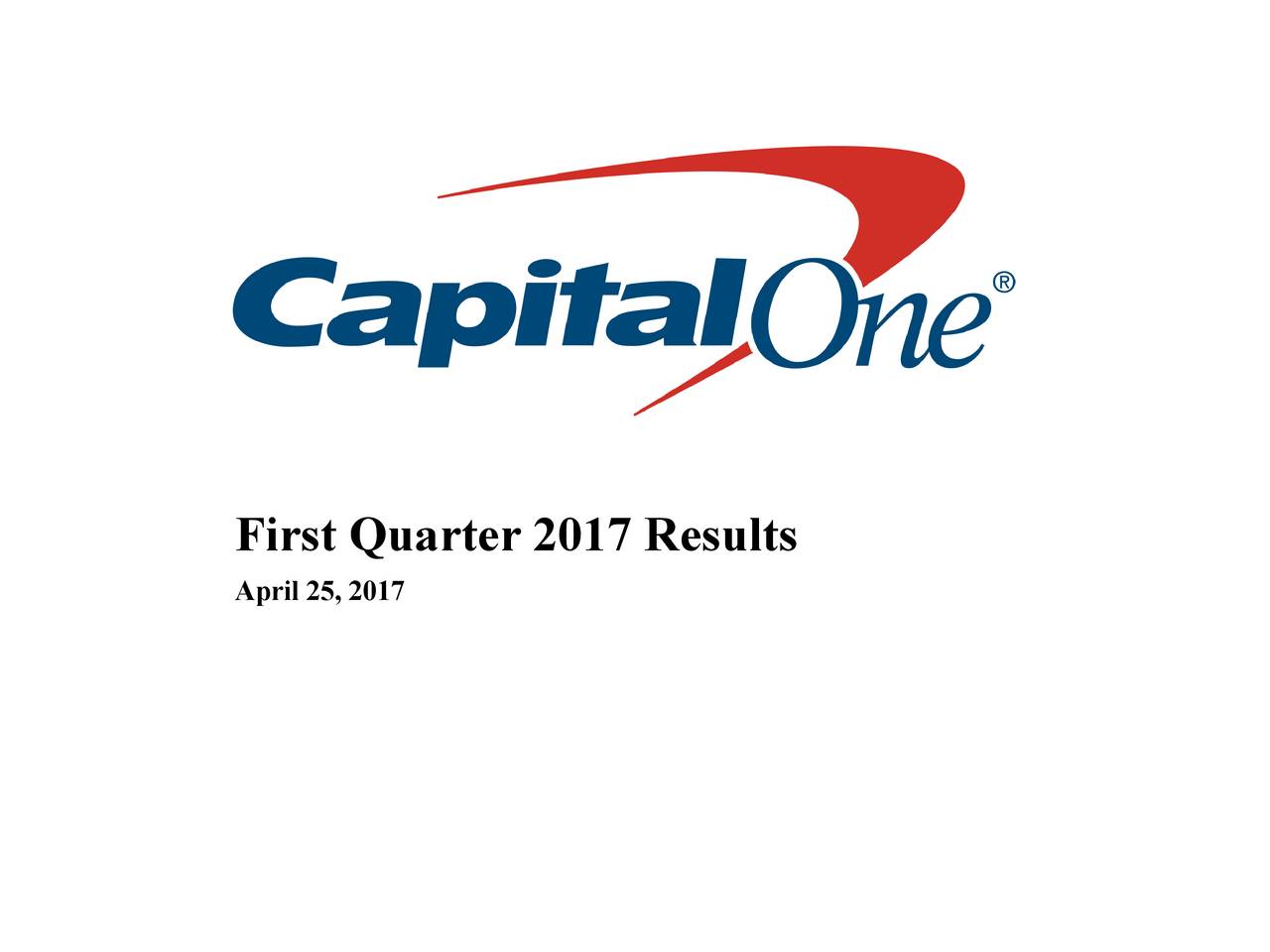 Capital One Financial Corporation 2017 Q1 - Results - Earnings Call ...