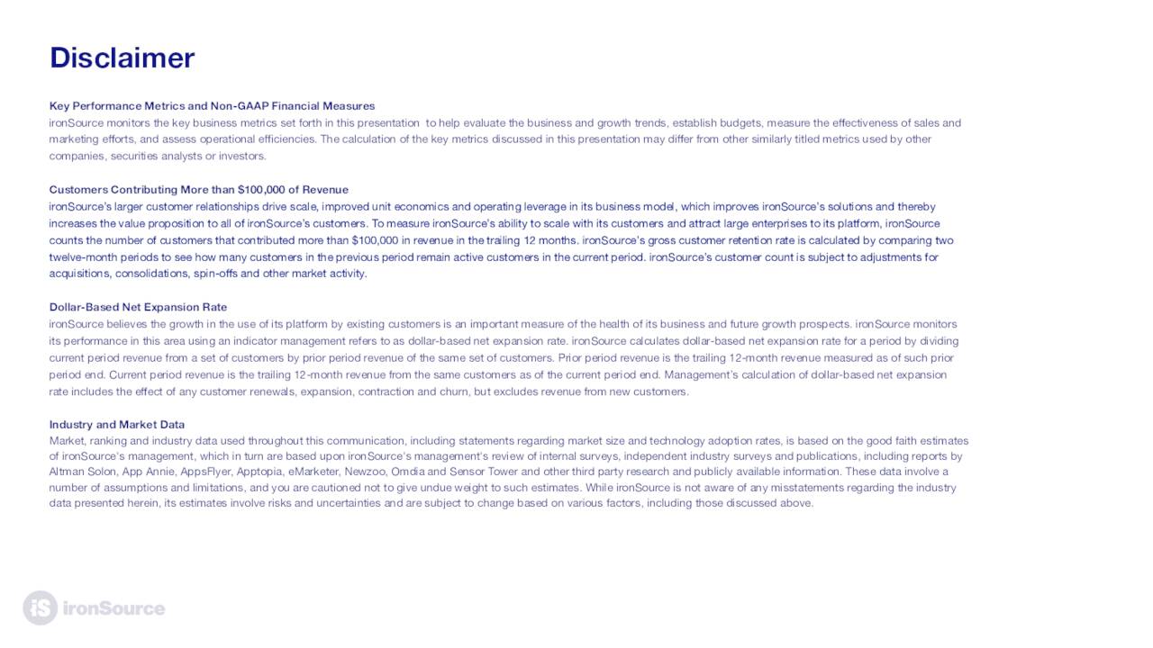 ironSource Ltd. 2021 Q4 Results Earnings Call Presentation (NYSEU