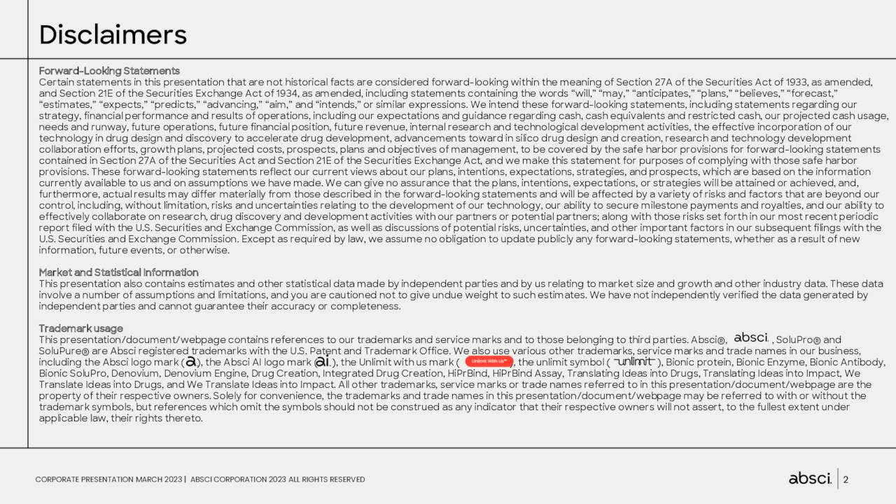 Disclaimers