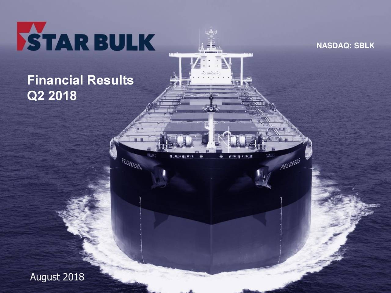 Star Bulk Carriers Corp. 2018 Q2 Results Earnings Call Slides