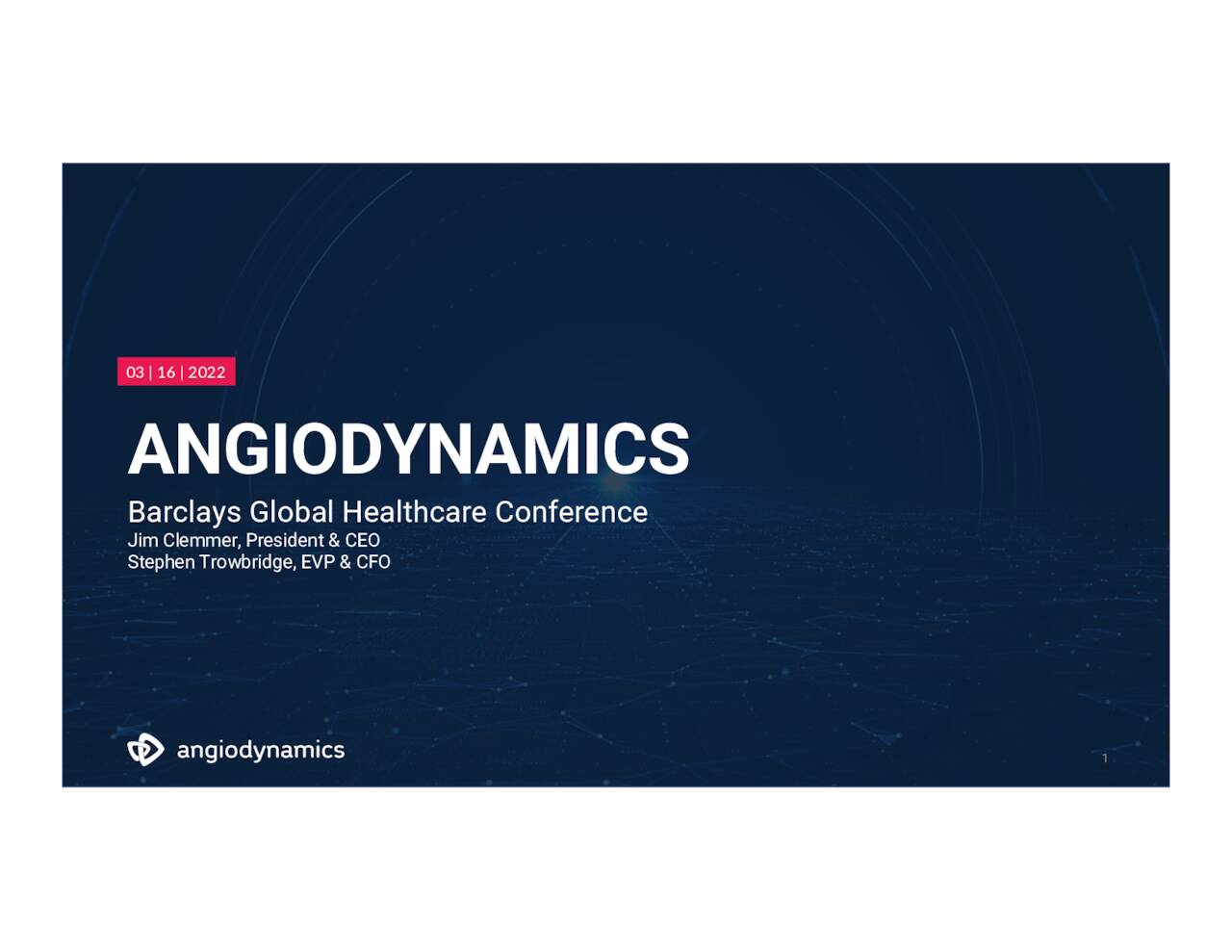 AngioDynamics (ANGO) presents at Barclays Healthcare Conference