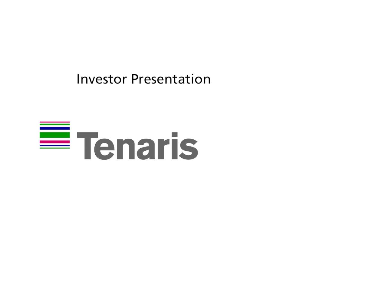 Tenaris S.A. 2022 Q1 Results Earnings Call Presentation (NYSETS