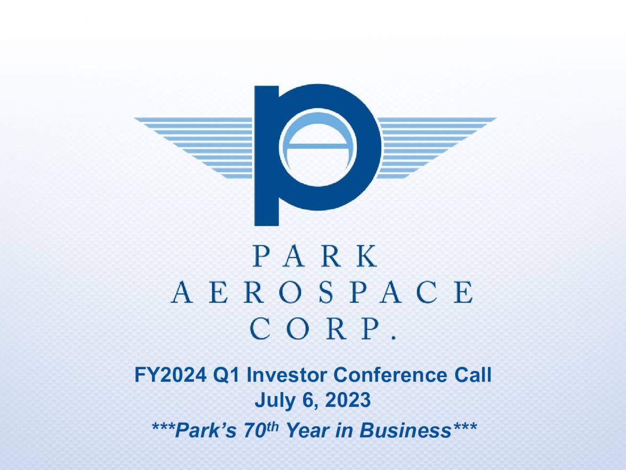 FY2024 Q1 Investor Conference Call