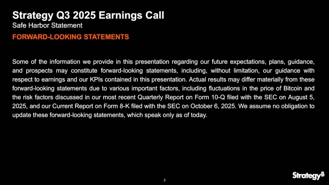 Strategy Inc 2025 Q3 - Results - Earnings Call Presentation (NASDAQ ...