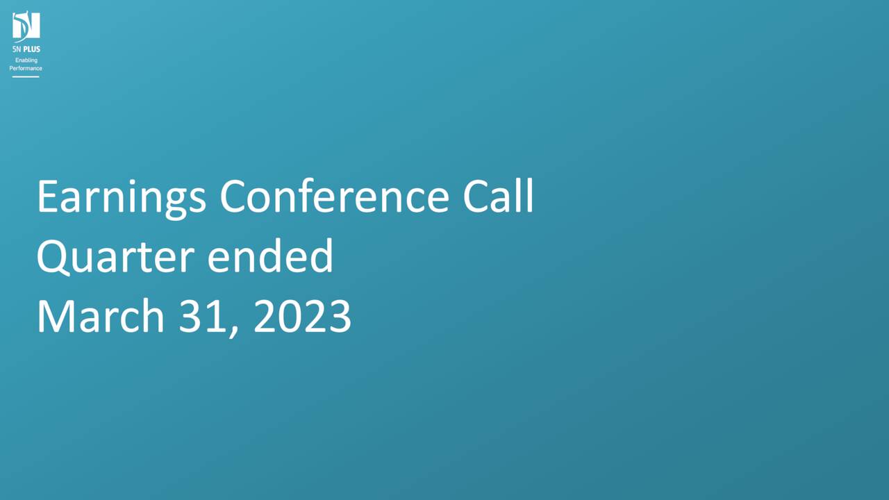 Earnings Conference Call