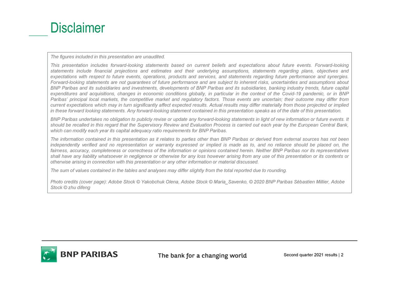 BNP Paribas SA 2021 Q2 - Results - Earnings Call Presentation (OTCMKTS ...