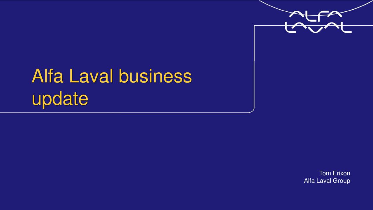 Alfa Laval (ALFVY) Investor Presentation - Slideshow (OTCMKTS:ALFVY ...