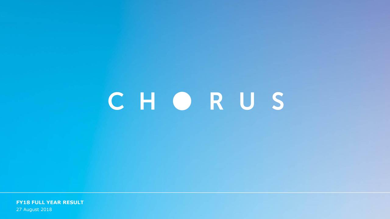 Chorus Limited ADR 2018 Q4 Results Earnings Call Slides (OTCMKTS