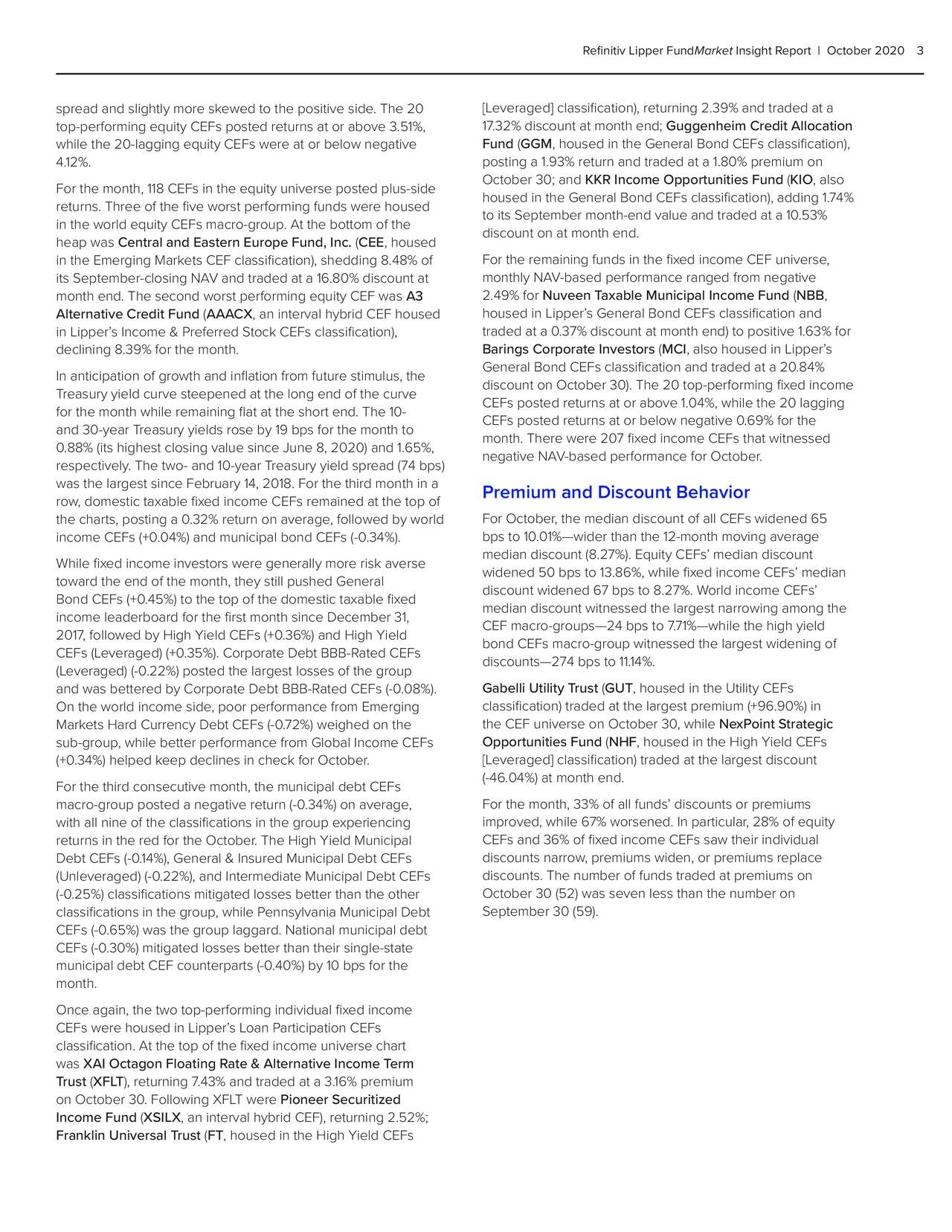 Refinitiv Lipper FundMarket Insight Report | October 2020 3