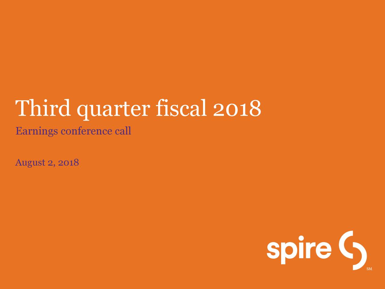 Third quarter fiscal 2018