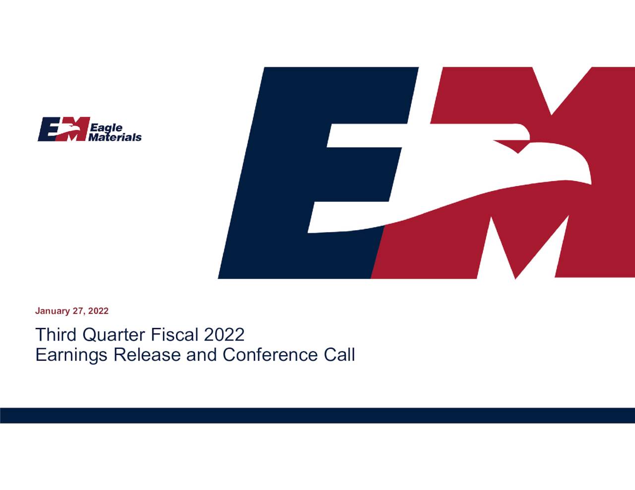 Eagle Materials Inc. 2022 Q3 - Results - Earnings Call Presentation ...