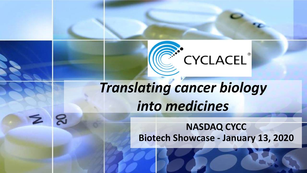 Cyclacel Pharmaceuticals (CYCC) Presents At Biotech Showcase 2020 ...