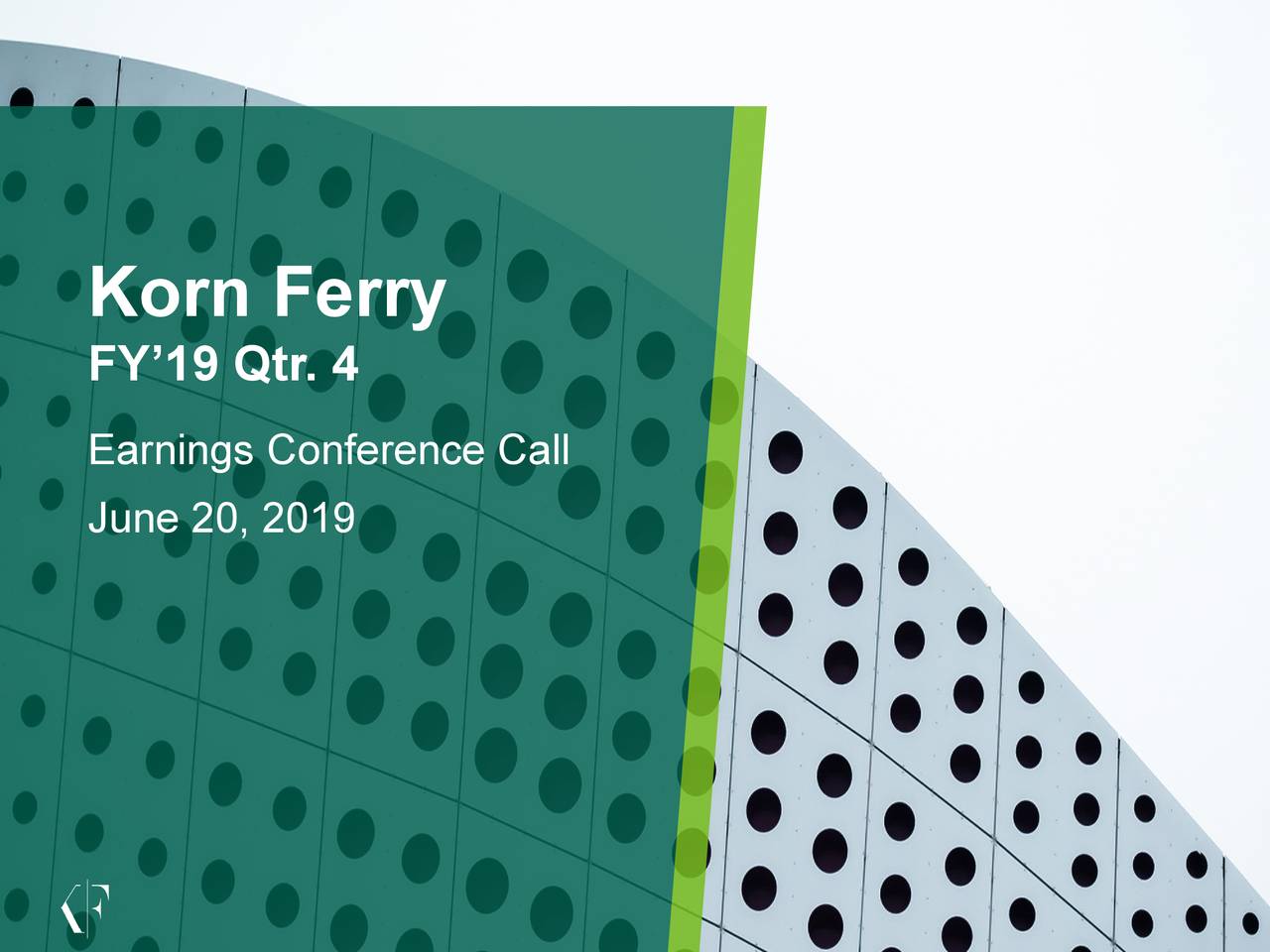 Korn Ferry 2019 Q4 Results Earnings Call Slides (NYSEKFY