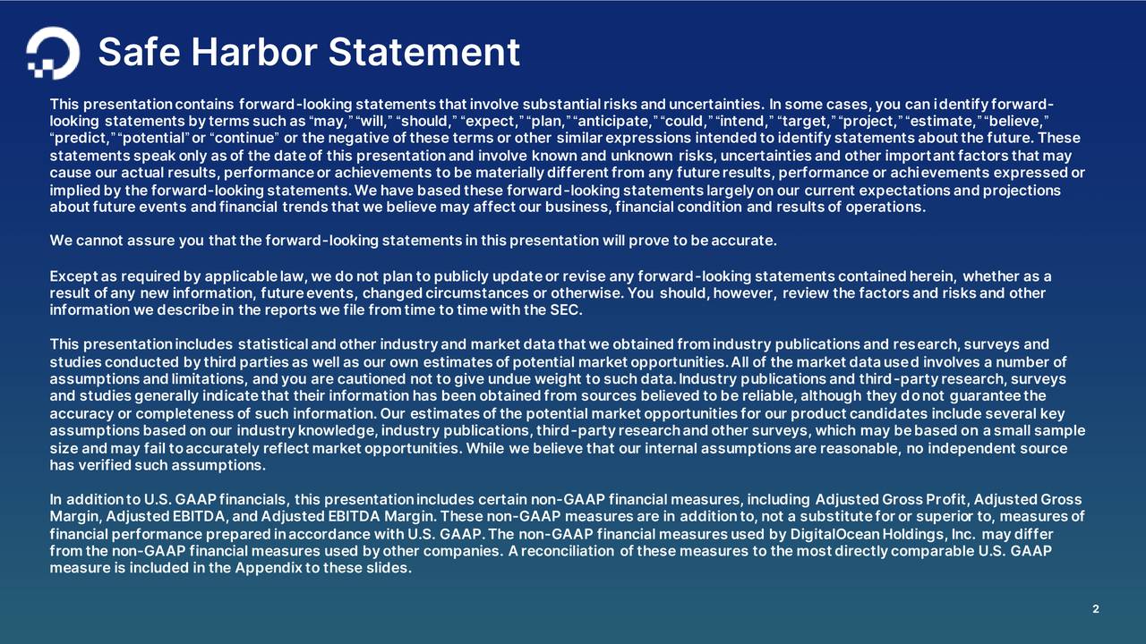 Safe Harbor Statement
