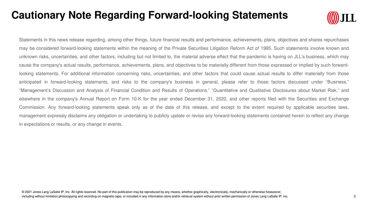Cautionary Note Regarding Forward-looking Statements