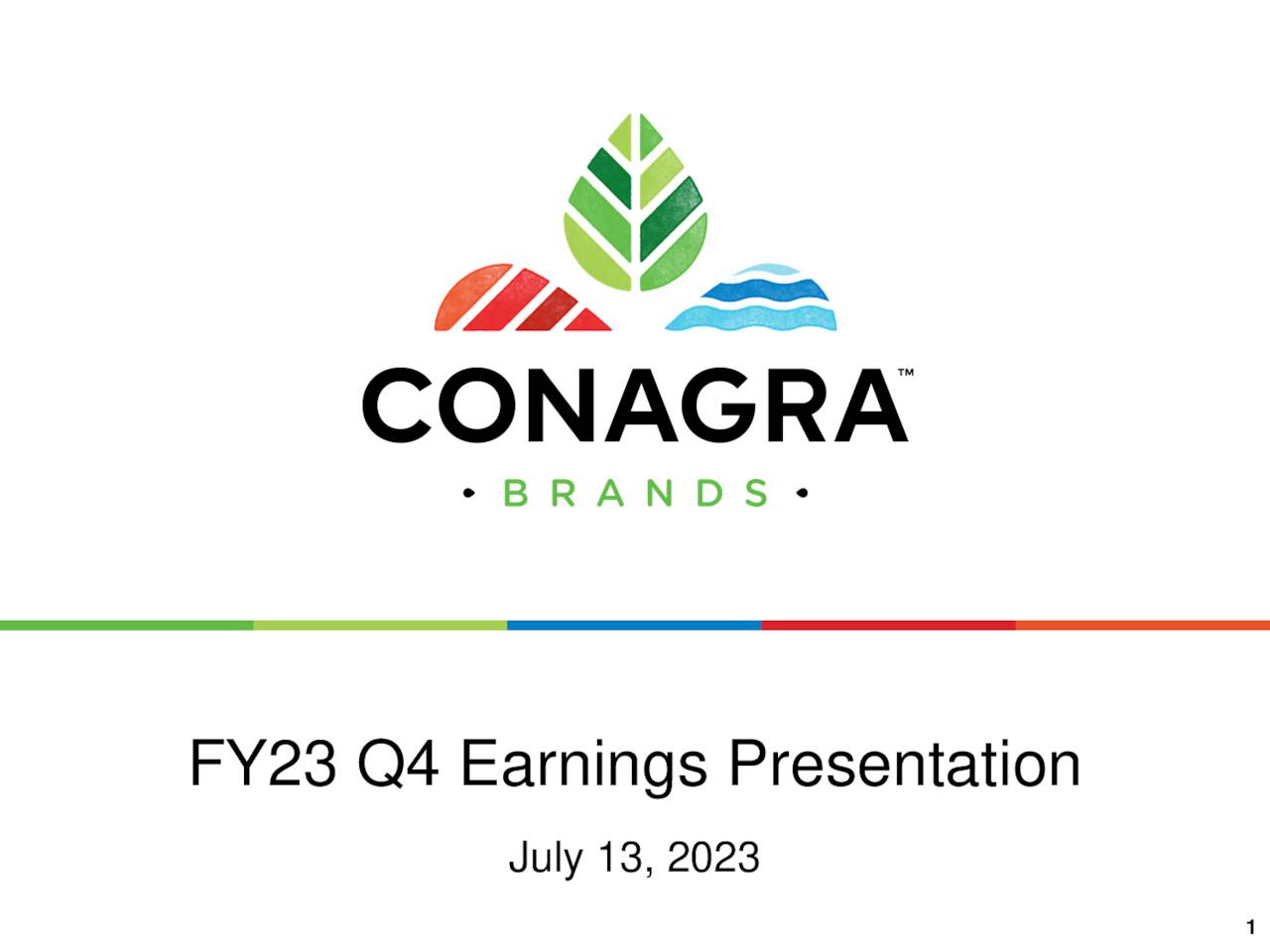 Conagra Brands, Inc. 2023 Q4 Results Earnings Call Presentation