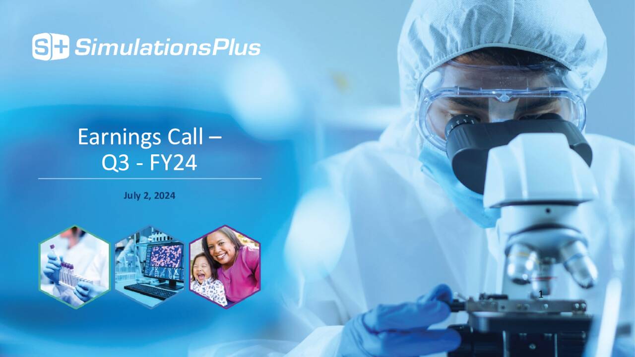 Simulations Plus, Inc. 2024 Q3 Results Earnings Call Presentation