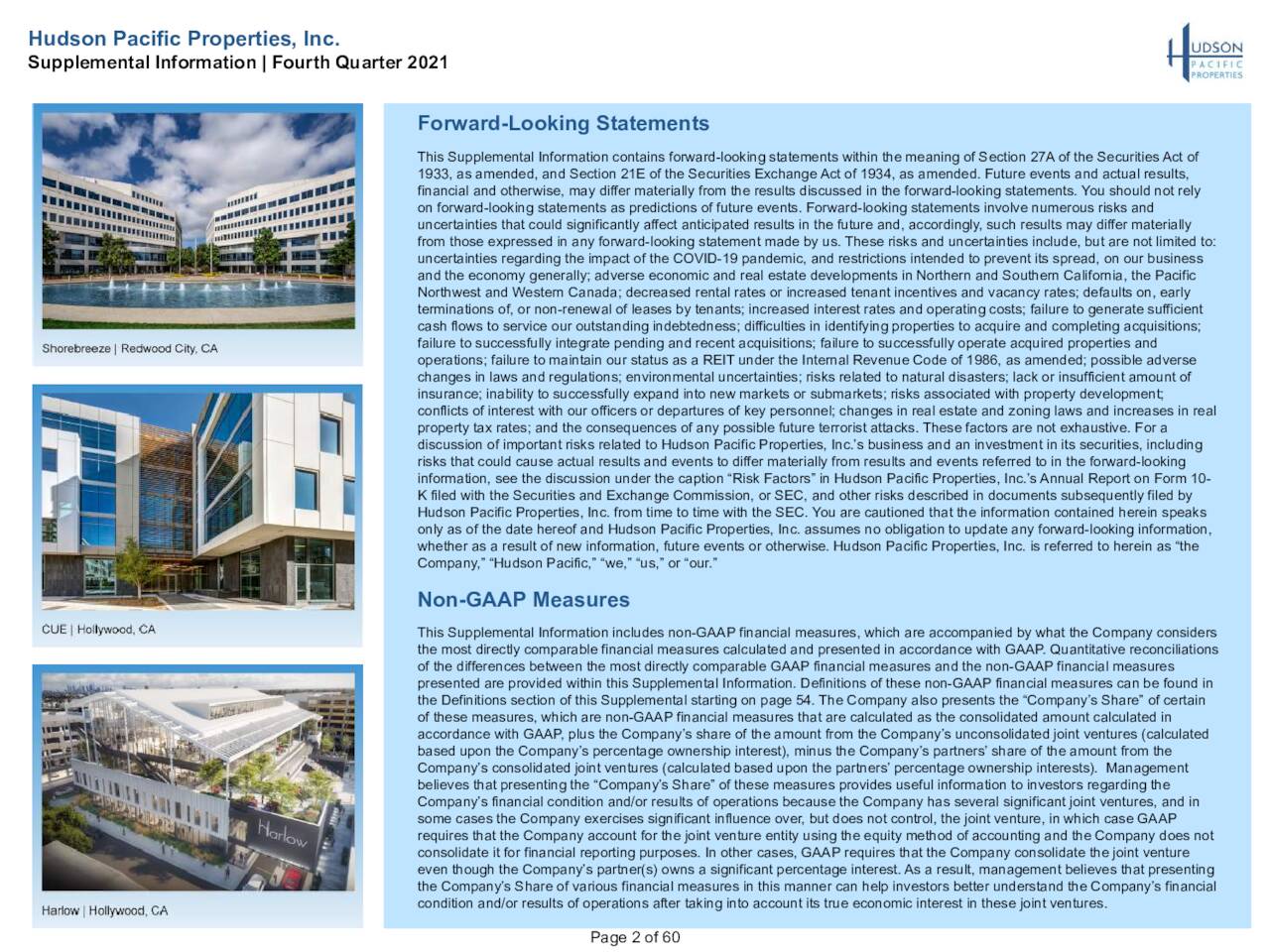 Hudson Pacific Properties, Inc. 2022 Q4 Results Earnings Call