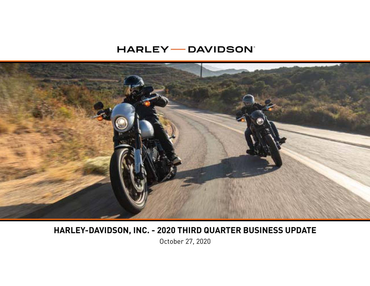 Harley Davidson Inc 2020 Q3 Results Earnings Call Presentation Nyse Hog Seeking Alpha