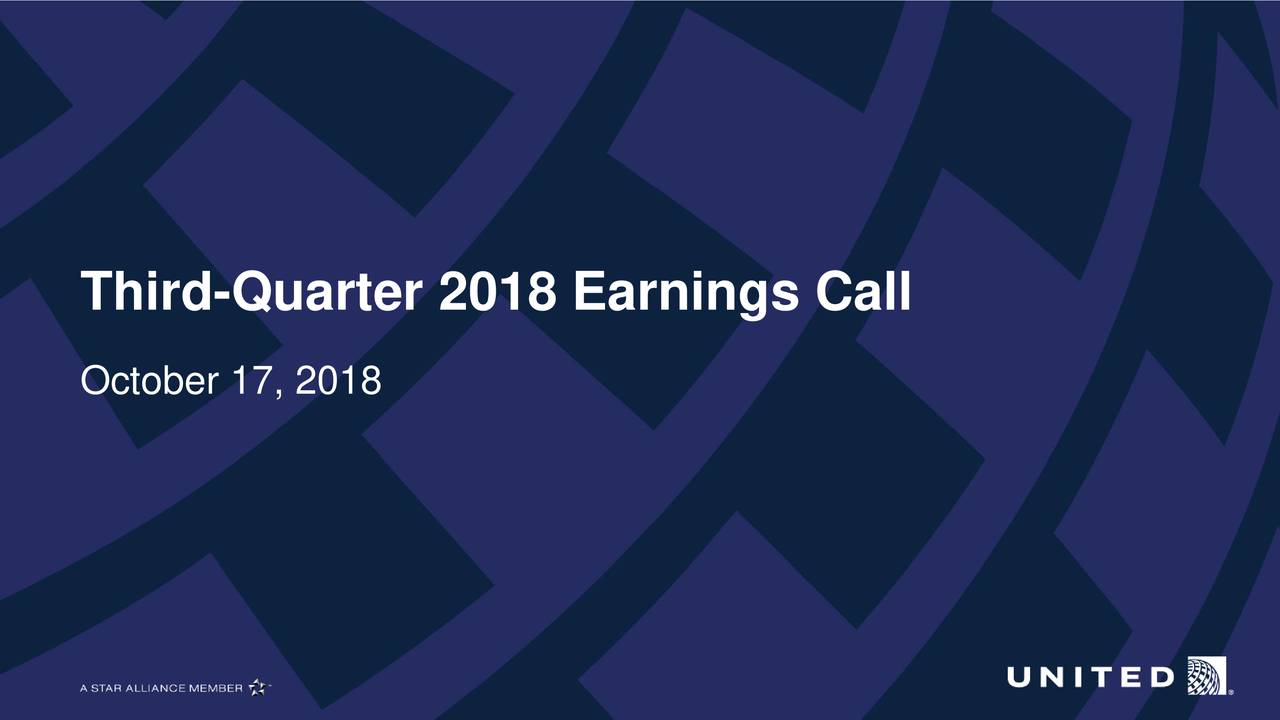 United Continental Holdings Inc 2018 Q3 Results Earnings Call