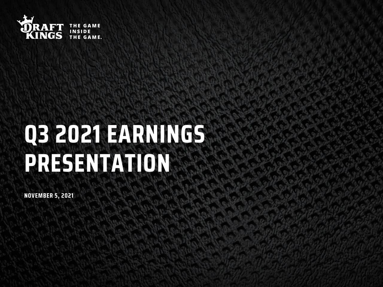DraftKings Inc. 2021 Q3 Results Earnings Call Presentation (NASDAQ