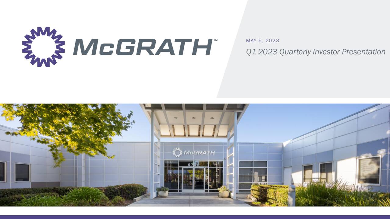McGrath RentCorp 2023 Q1 Results Earnings Call Presentation (NASDAQ