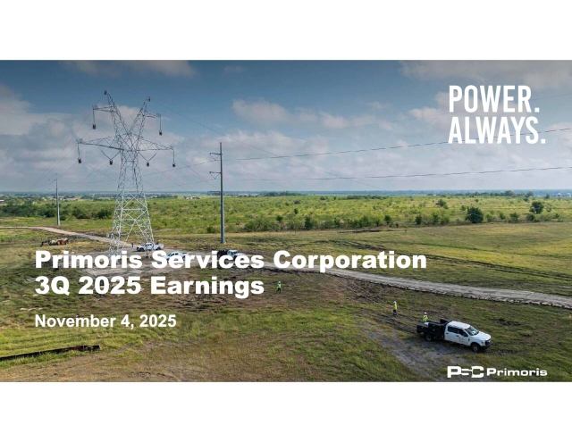 Primoris Services Corporation 2025 Q3 - Results - Earnings Call ...