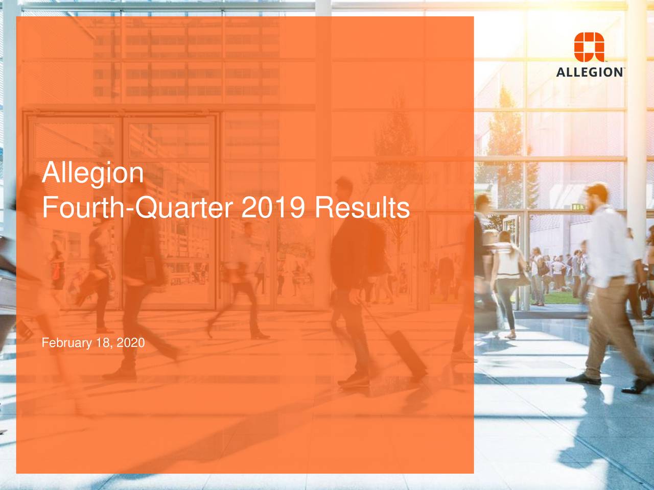 Allegion Plc 2019 Q4 - Results - Earnings Call Presentation (NYSE:ALLE ...