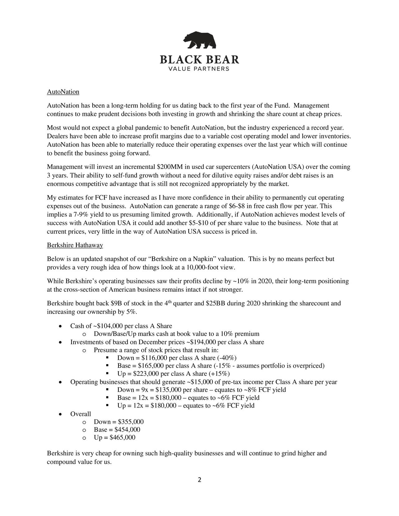 Black Bear Value Partners LP Q1 2021 Letter | Seeking Alpha