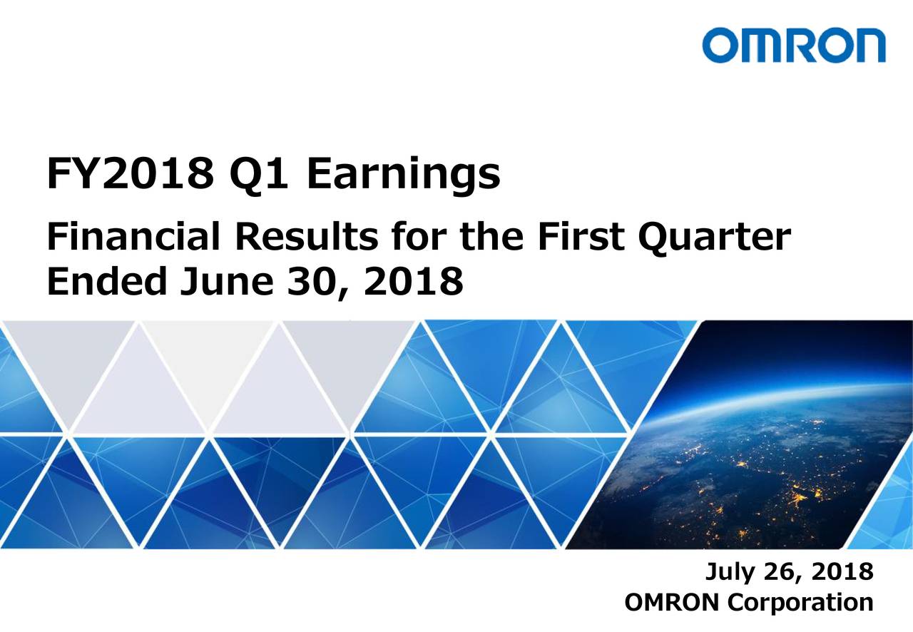 OMRON Corp. ADR 2019 Q1 - Results - Earnings Call Slides (OTCMKTS:OMRNY ...