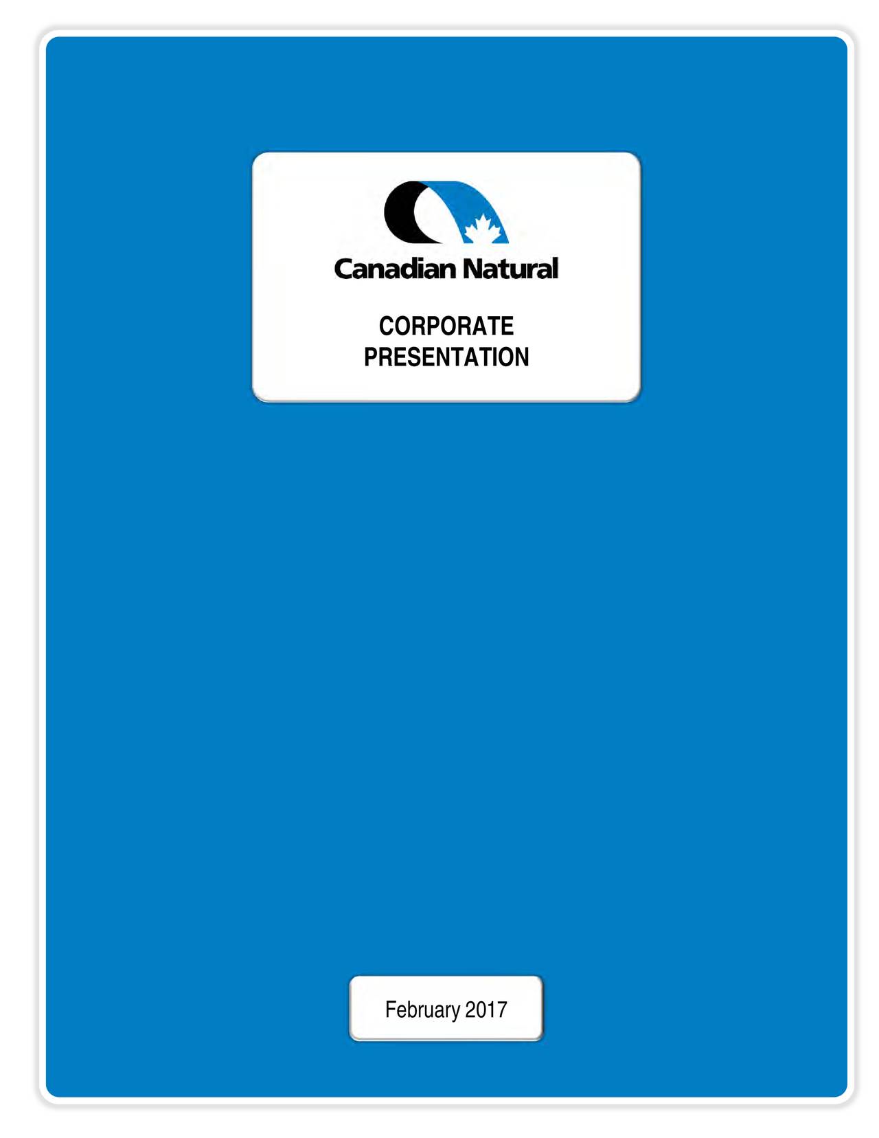 Canadian Natural Resources, Ltd. 2016 Q4 - Results - Earnings Call ...