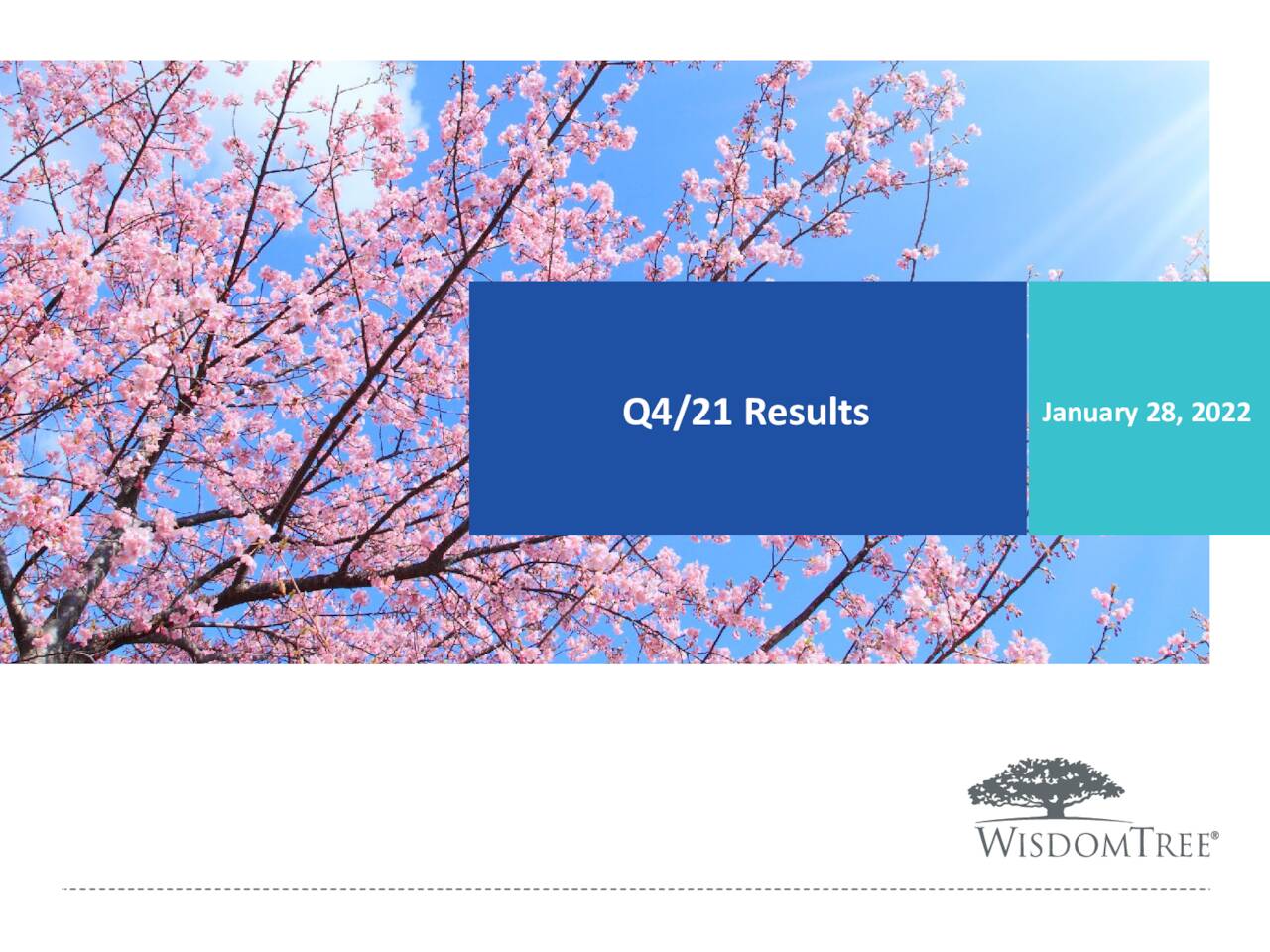 WisdomTree Investments, Inc. 2021 Q4 - Results - Earnings Call ...