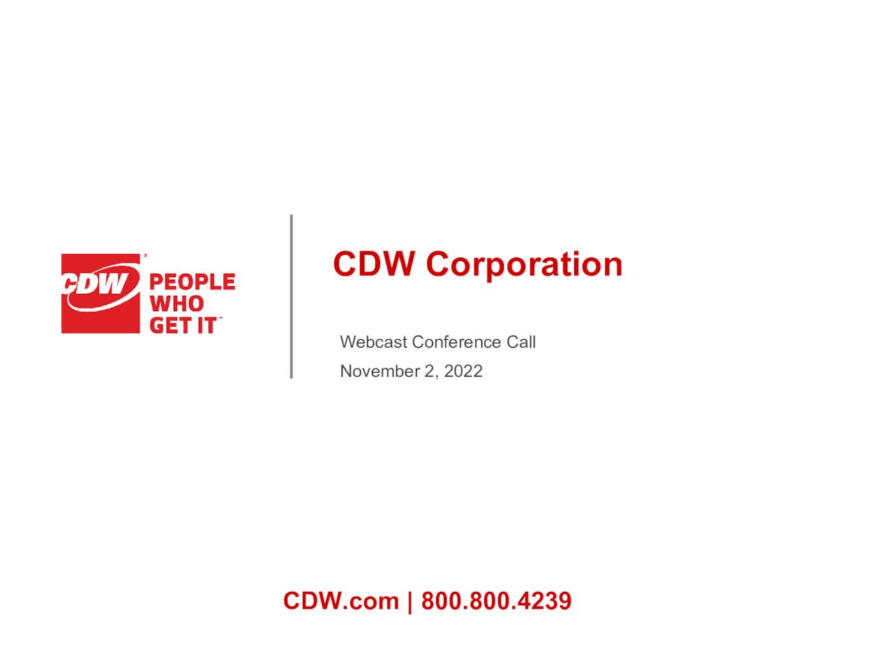 cdw investor presentation 2022