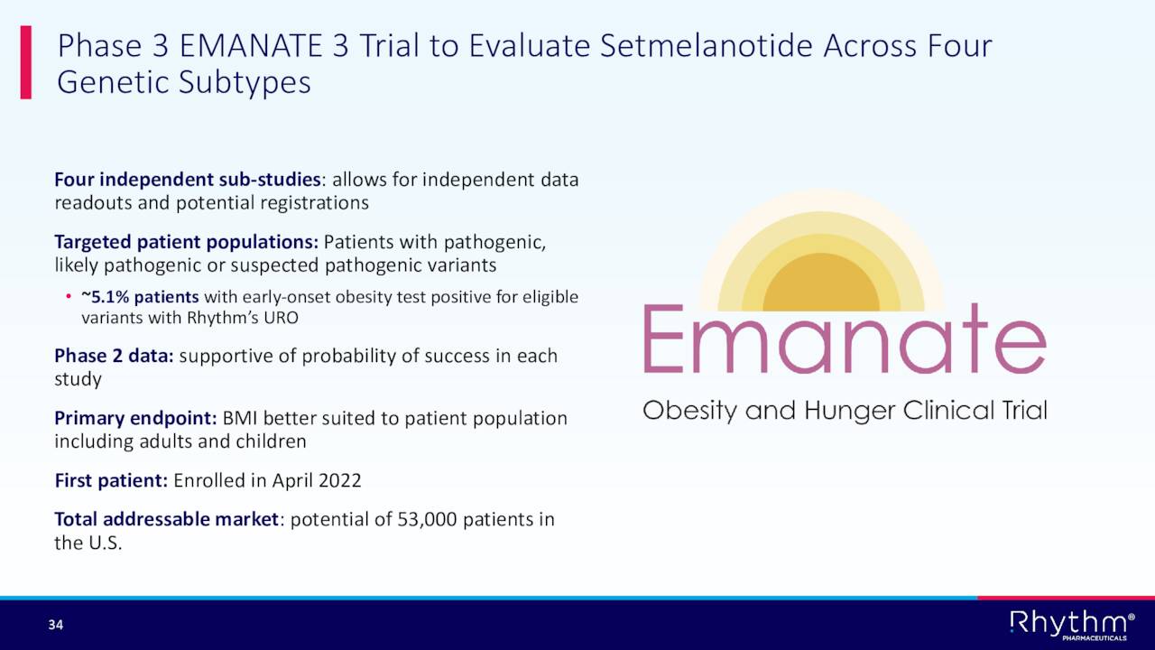 Phase 3 EMANATE 3 Trial to Evaluate Setmelanotide Across Four