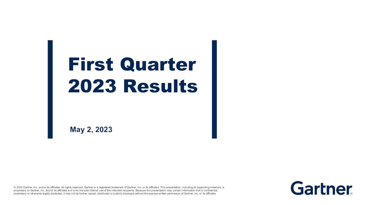 Gartner, Inc. 2023 Q1 Results Earnings Call Presentation (NYSEIT