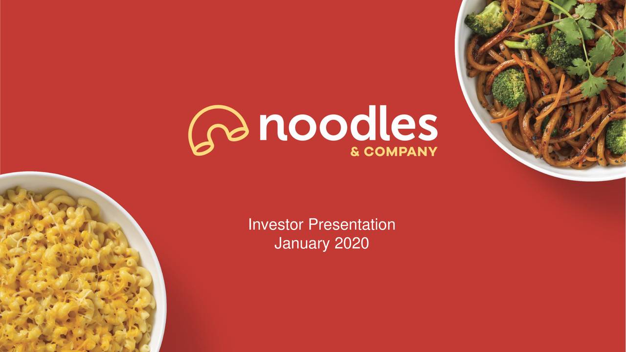 Noodles & Company (NDLS) Investor Presentation Slideshow (NASDAQNDLS