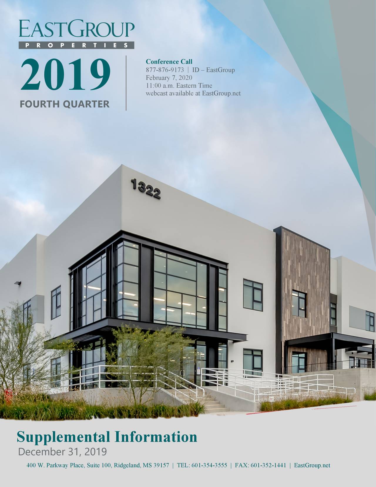 EastGroup Properties, Inc. 2019 Q4 Results Earnings Call