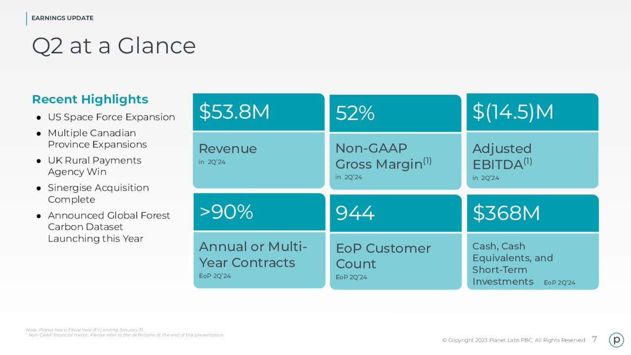 EARNINGS UPDATE