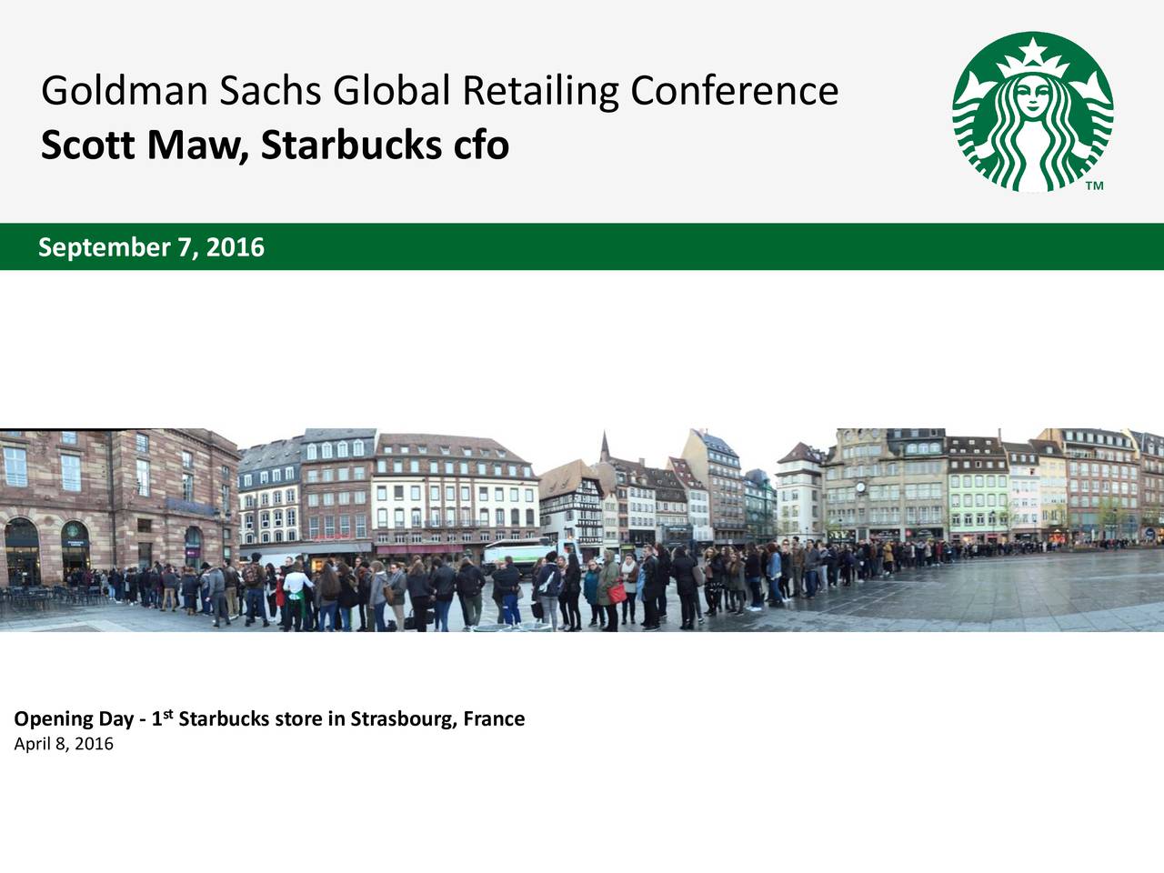 Starbucks at Goldman Sachs Global Retailing Conference Presentation